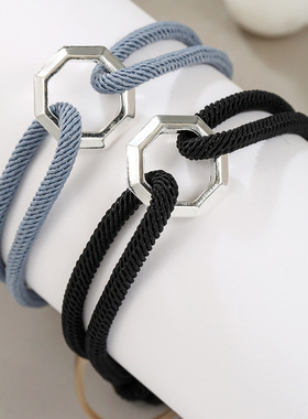 Cross-border men's woven student's first bracelet跨境男手链