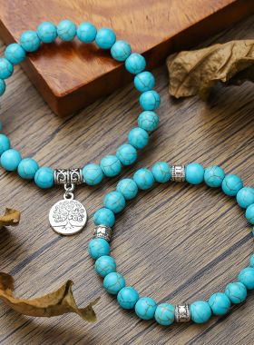 Tree pendant bracelet cross-border turquoise necklace潮手链