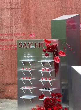 金箔纸婚庆kt板贴金迎宾牌背景布置订婚周岁宴镜面金属拉丝贴纸