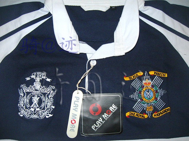 Playmore  rugby jersey英苏格兰橄榄球服POLO超厚实 - 图0