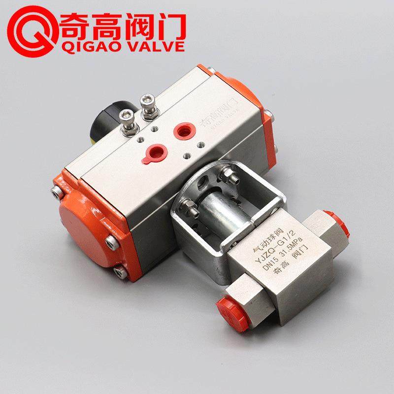 不锈钢气动球阀304丝扣内螺纹高压阀门Q611F气动开关阀DN15切断阀,淘宝优惠券,粉丝福利购,淘宝优惠卷