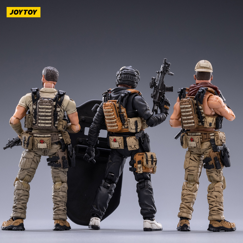 JOYTOY暗源1:18硬核酷玩系列雇佣兵三人组关节可动兵人玩具手办 - 图2