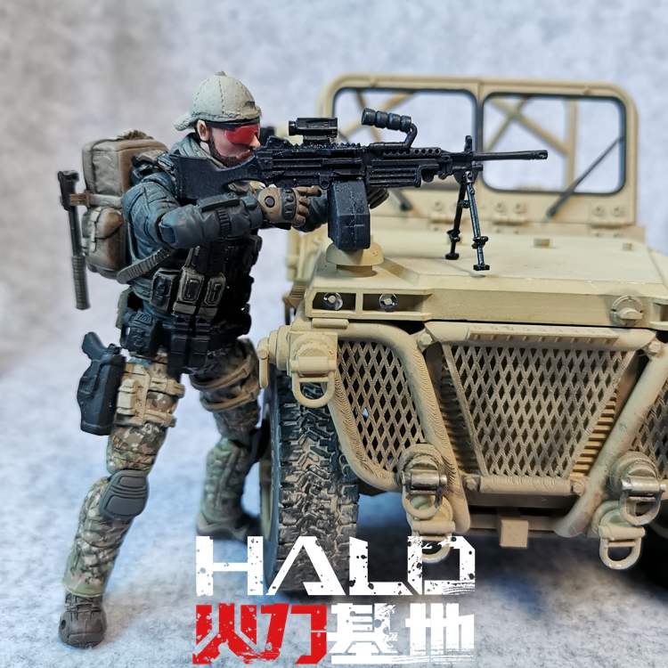 适配1:18暗源/GIJOE特种/酸雨战争 3.75寸兵人机枪狙击枪武器配件 - 图0