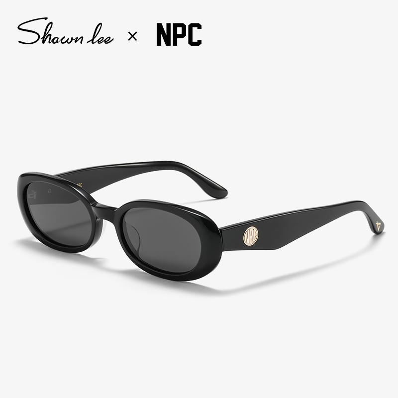 Shawnlee X NPC联名戚薇同款墨镜女小框黑色猫眼复古遮阳太阳眼镜