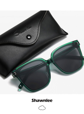 Shawnlee韩版绿色大框墨镜女