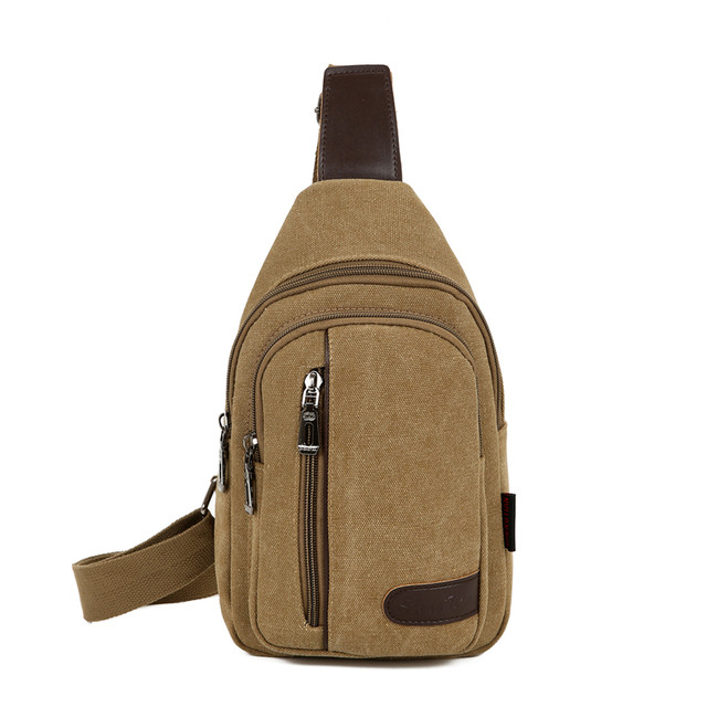 2024 New Men's Chest Bag Canvas Bag Crossbody Bag Men's Bag Single Shoulder Bag Korean Small Backpack Casual Waist Bag