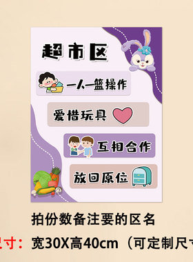幼儿园班级环创墙贴紫色区角环创
