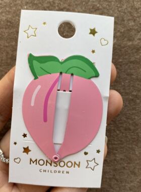 英国原单儿童发夹水果彩色掰掰夹葡萄桃子苹果萝卜白菜宝宝刘海夹