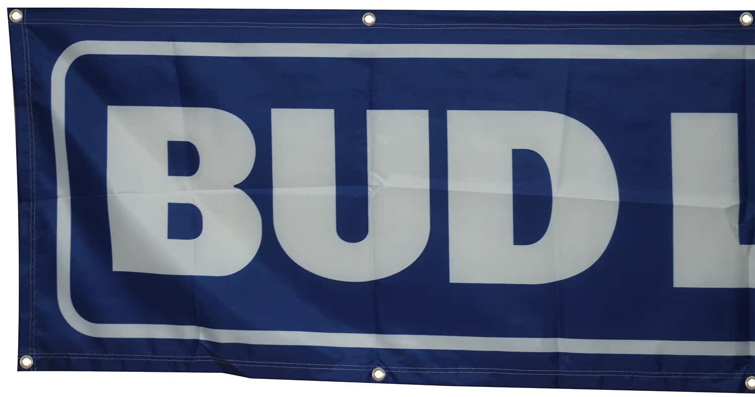 Bud Light Flag Blue Budweiser Beer 2x8ft百威啤酒旗帜60X240CM - 图1