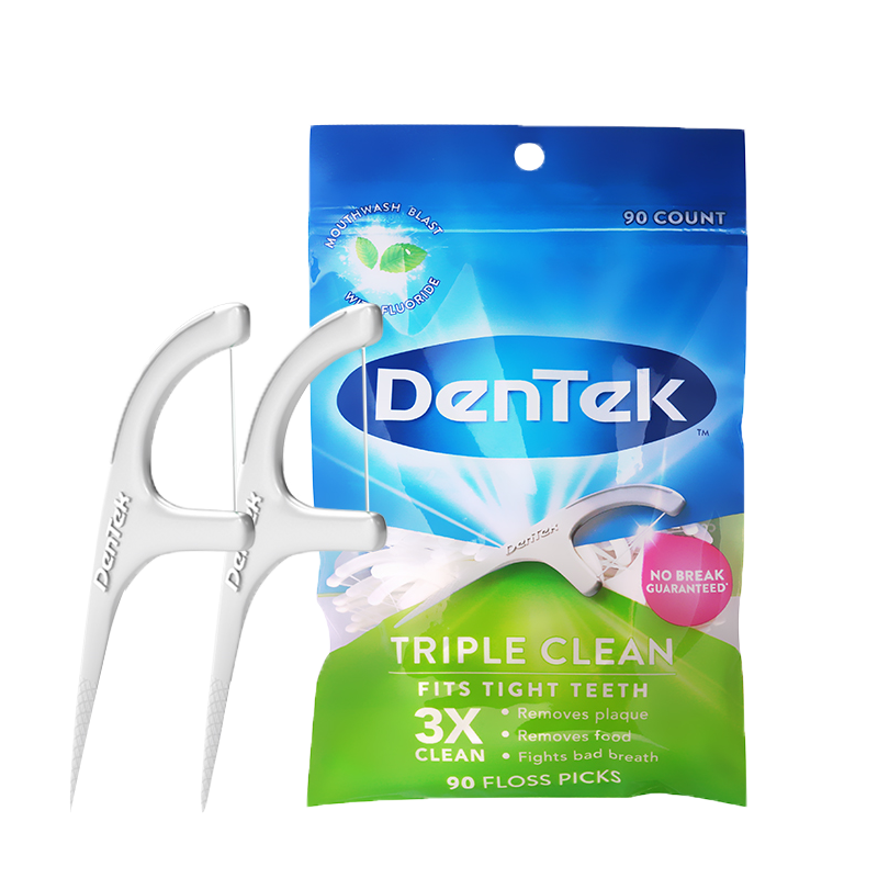 美国进口德泰克超细圆线弓形牙线棒 曼臣家居牙线/牙线棒