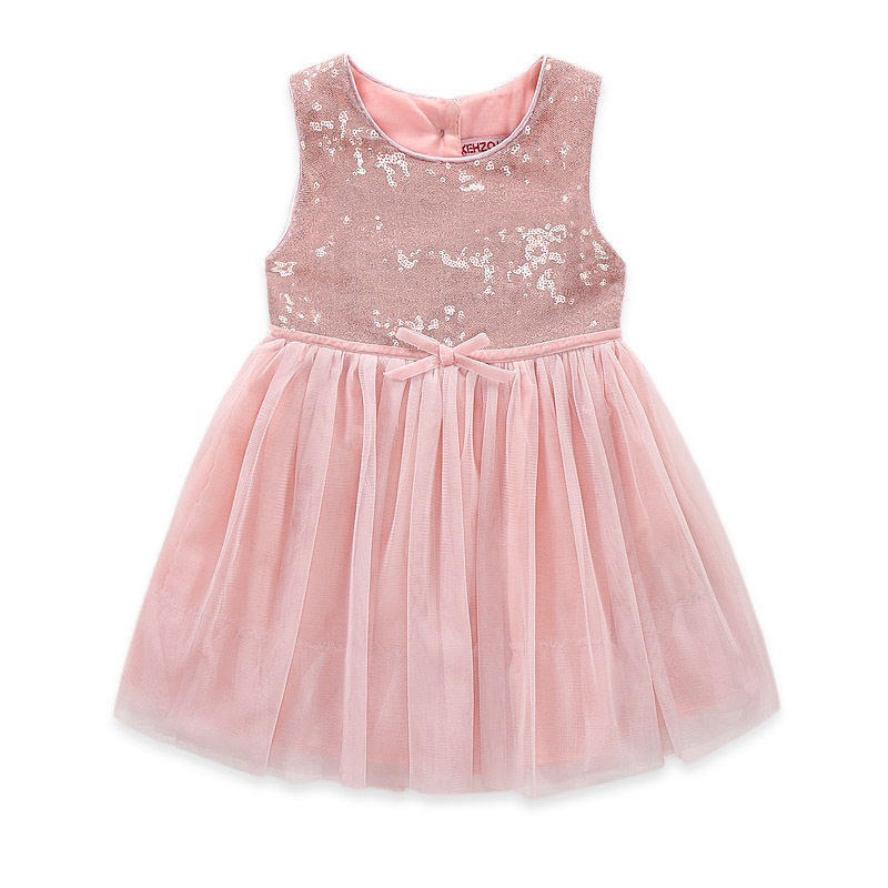 女童无袖连衣裙夏款亮片公主裙子 pokoto连衣裙