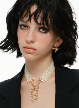 蝶骨·共生系列蕾丝复古风项链小众轻奢高级choker锁骨链颈链女