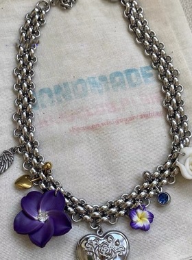 海岛系列手工项链女贝壳奶油个性甜酷辣妹风复古小众项链锁骨链女