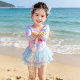 ເດັກຍິງແຂນຍາວຫນຶ່ງສິ້ນ swimsuit mermaid Princess dress