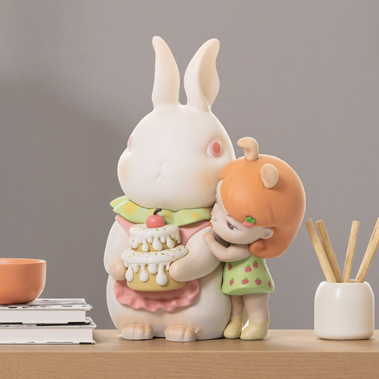 白夜童话《蒂凡兔的早餐》治愈桌面摆件解压车载装饰品送朋友礼物,淘宝优惠券,粉丝福利购,淘宝优惠卷