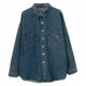 Extra large size long sleeve denim jacket women's autumn shirt top