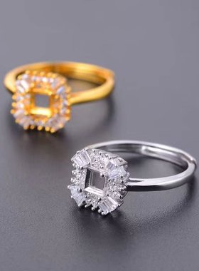 伯利尔女S925戒指空托