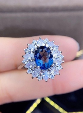 伯利尔女S925戒指空托