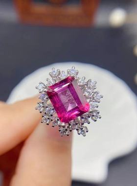 伯利尔女S925戒指空托