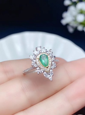 伯利尔女S925戒指空托