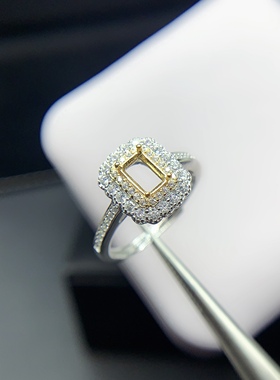 伯利尔女S925戒指空托