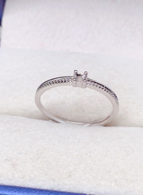 银镀金色2.5*2.5mm戒指空托