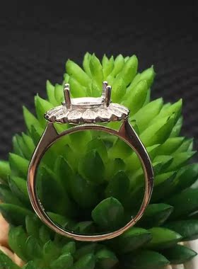 伯利尔女S925戒指空托