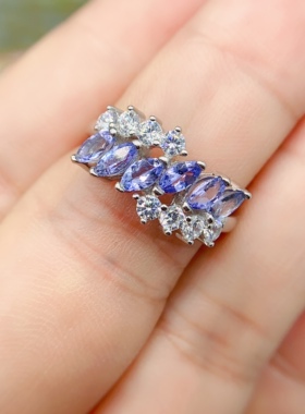 伯利尔女S925戒指空托