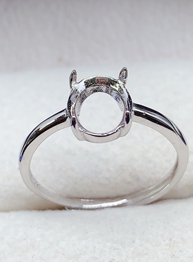 S925纯银多尺寸戒指空托