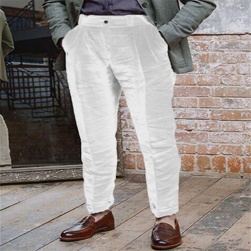 男士亚麻沙滩裤斜口袋纯色舒适透气户外日常休闲长裤,淘宝优惠券,粉丝福利购,淘宝优惠卷