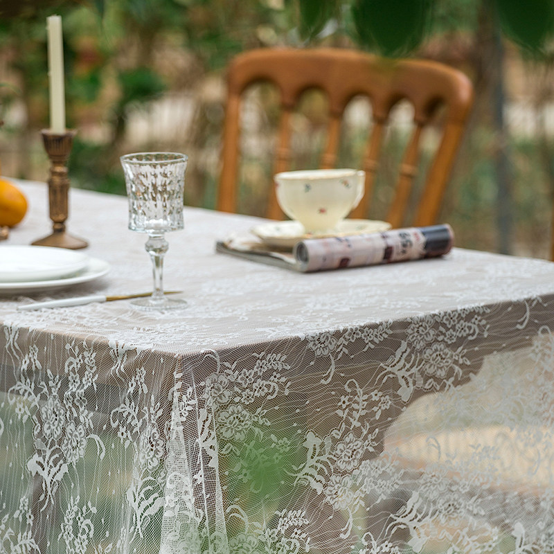 桌布甜品台生日橱窗餐桌布置法式白色花边蕾丝氛围感拍照道具ins,淘宝优惠券,粉丝福利购,淘宝优惠卷