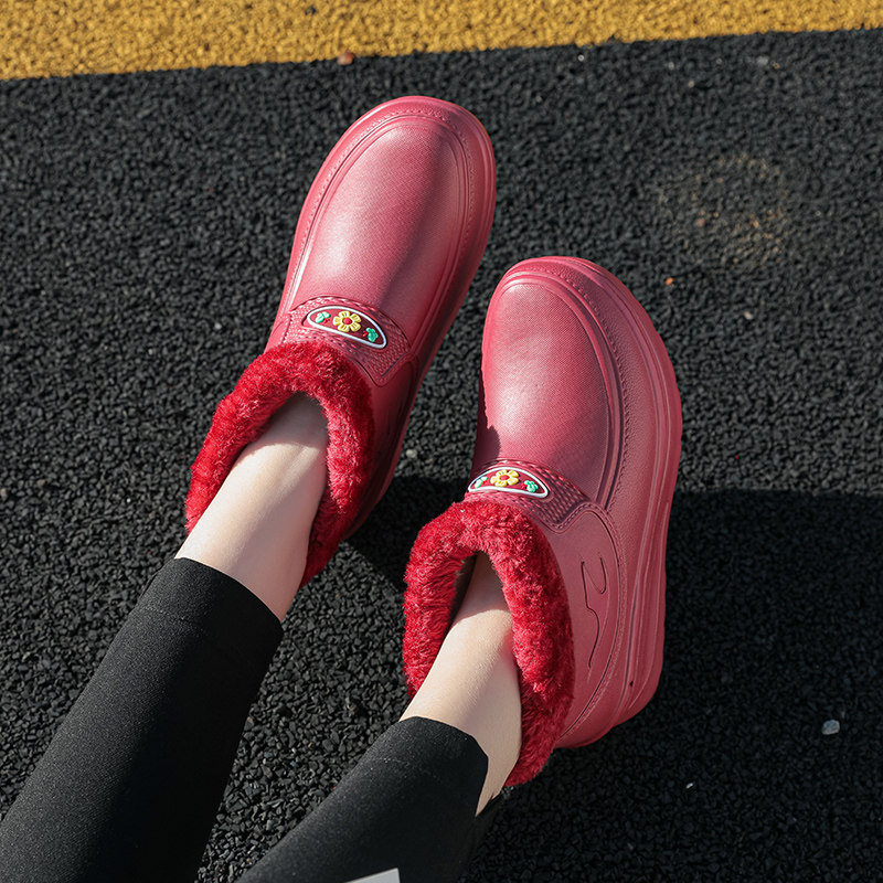 加绒加厚棉雨鞋男女冬季超轻防滑防水鞋洗车保暖eva一体中筒雨靴,淘宝优惠券,粉丝福利购,淘宝优惠卷