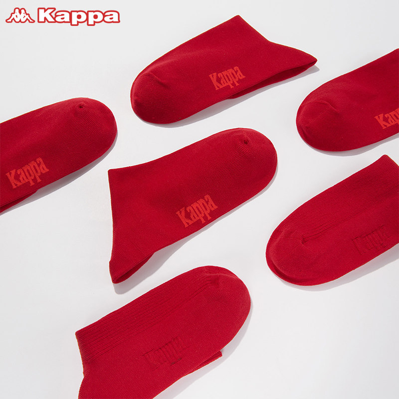 kappa本命年鼠年男士红色中筒袜 kappa内衣短袜/打底袜/丝袜/美腿袜