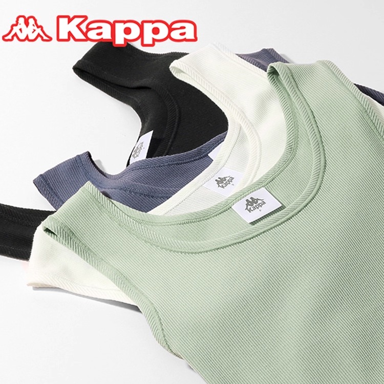 Kappa/卡帕无尺码小圆领夏季背心女内搭组合2条装