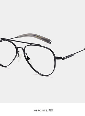 新款防紫外线墨镜时尚双梁飞行员偏光开车纯钛超轻眼镜框时尚复古