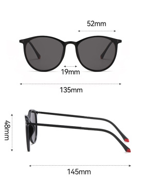 新款TR偏光太阳镜复古圆框塑钢墨镜男轻盈无螺丝蛤蟆眼镜女紫外线
