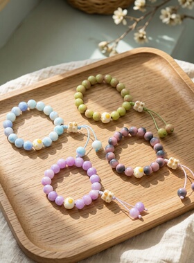 花前醉小青柠猫青提手串猫爪手持高颜值手链女手捻绕指柔手串手持