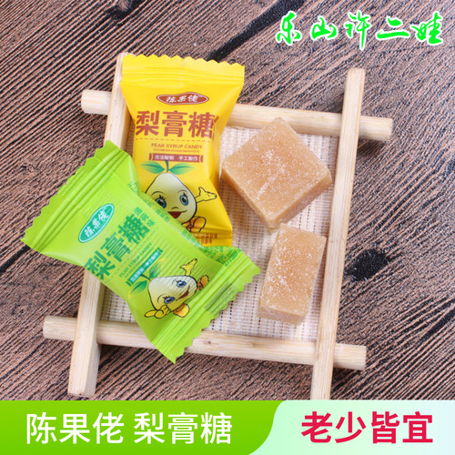陈果佬梨膏糖正宗手工润喉糖含清凉薄荷护嗓清爽砂板糖休闲零食 - 图3
