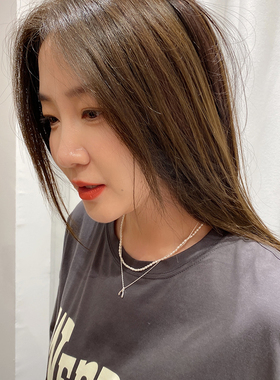 韩版陈姬儿同款圆珠小众字母项链