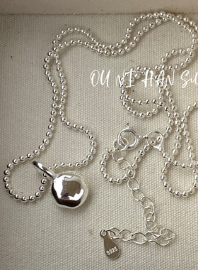 925纯银项链女ins风小菱形时尚轻奢复古素银简约锁骨链饰品523