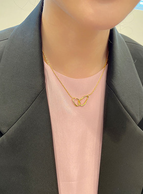 2022新款环形双扣项链潮