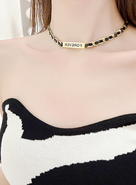 小众高级设计感轻奢钛钢项链