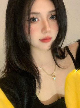 爱心珍珠项链锁骨链女