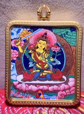 热贡男女粗矿砂平安健康随身唐卡