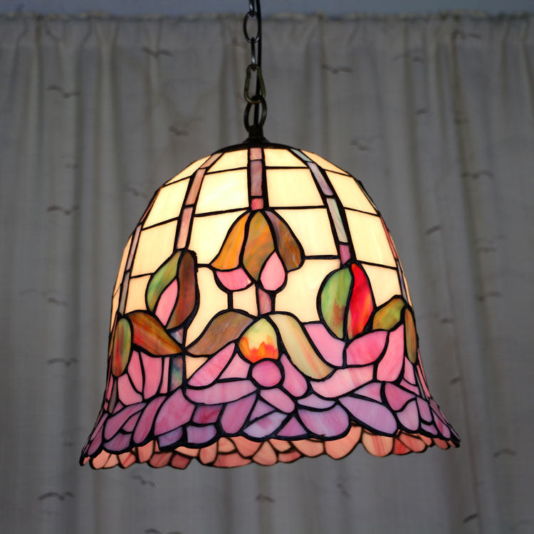 新款高档欧式蒂凡尼餐厅卧室田园风格古典彩色玻璃落花装饰吊灯,淘宝优惠券,粉丝福利购,淘宝优惠卷