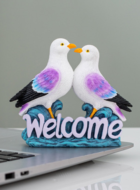 地中海海洋风格海鸥海鸟装饰摆件