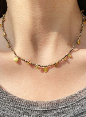 天然石波西米亚风彩色项链