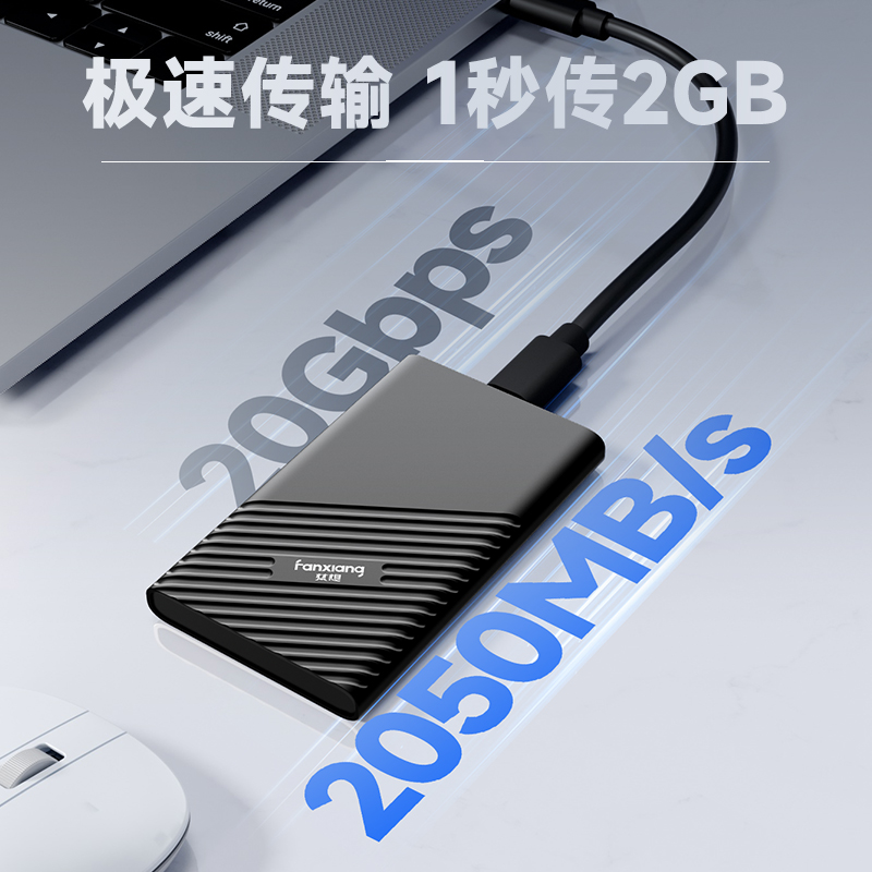 梵想PS2000W移动固态硬盘4t大容量固态硬盘USB3.2高速传输-图0