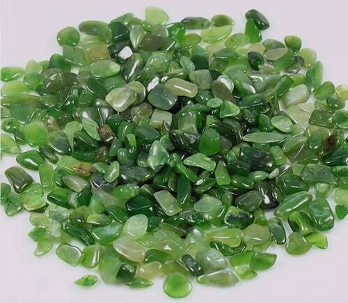 天然绿碧玉原石无孔水晶碎石鱼缸造景花盆装饰风水摆件曼扎供佛 - 图0