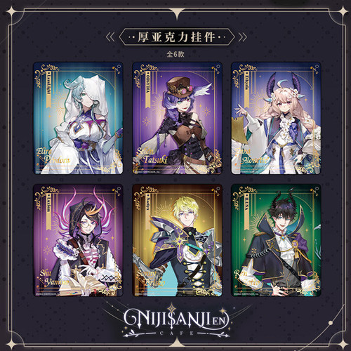 【清仓5折】NIJISANJI EN周边徽章动漫吧唧盲盒色纸挂件彩虹社 - 图1